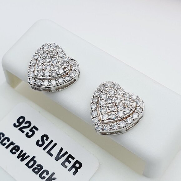 "925 Sterling Silver Cubic Zirconia Earrings, U19254595 - Picture 1 of 11